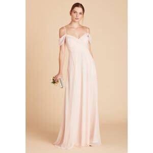 NWT Birdy Grey Pale Blush Spence Chiffon Convertible Maxi Dress M